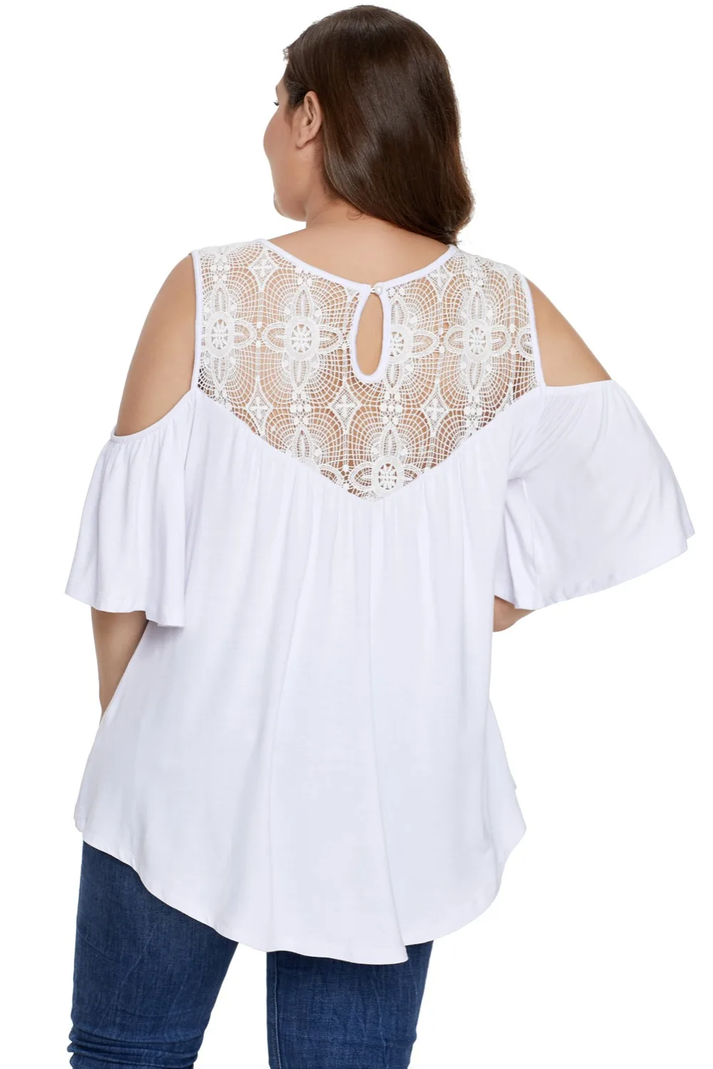 White-Plus-Size-Crochet-Yoke-Cold-Shoulder-Top-LC251855-1-2
