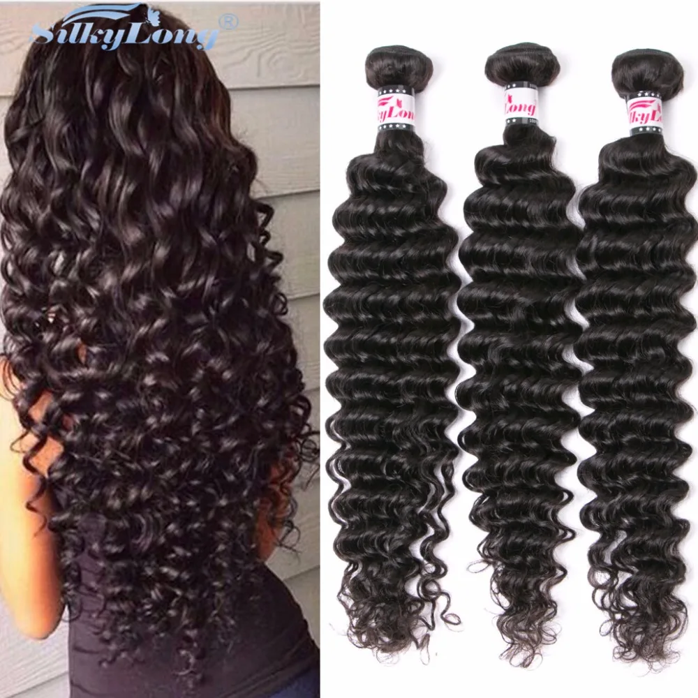 

7A Brazilian Deep Wave Virgin Hair100% Brazilian Human Hair Weave 4 Bundle Cheap Brazilian Curly Virgin Hair Brazilian Deep Wave