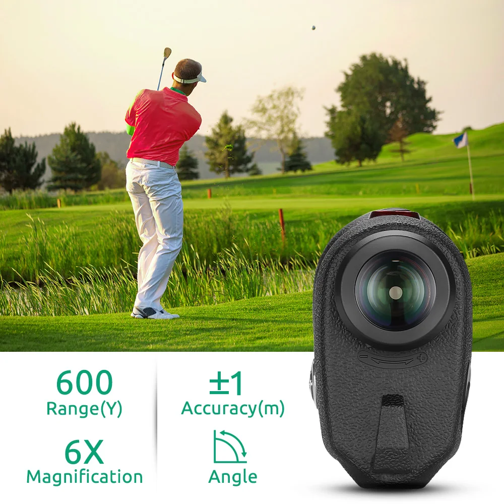 BOBLOV 600m Golf Range Finder with Slope 600 Yards 6X Monocular Golf Hunting Range Finder Monocular Laser Rangefinders with Bag