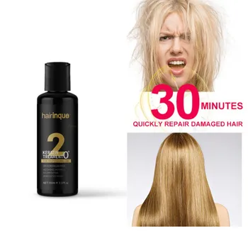 

Hot sale 100ml 0% FORMALDEHYDE keratin treatment NO SMELL NO SMOKE NO IRRITATION hair make smooth shiny hair treatment