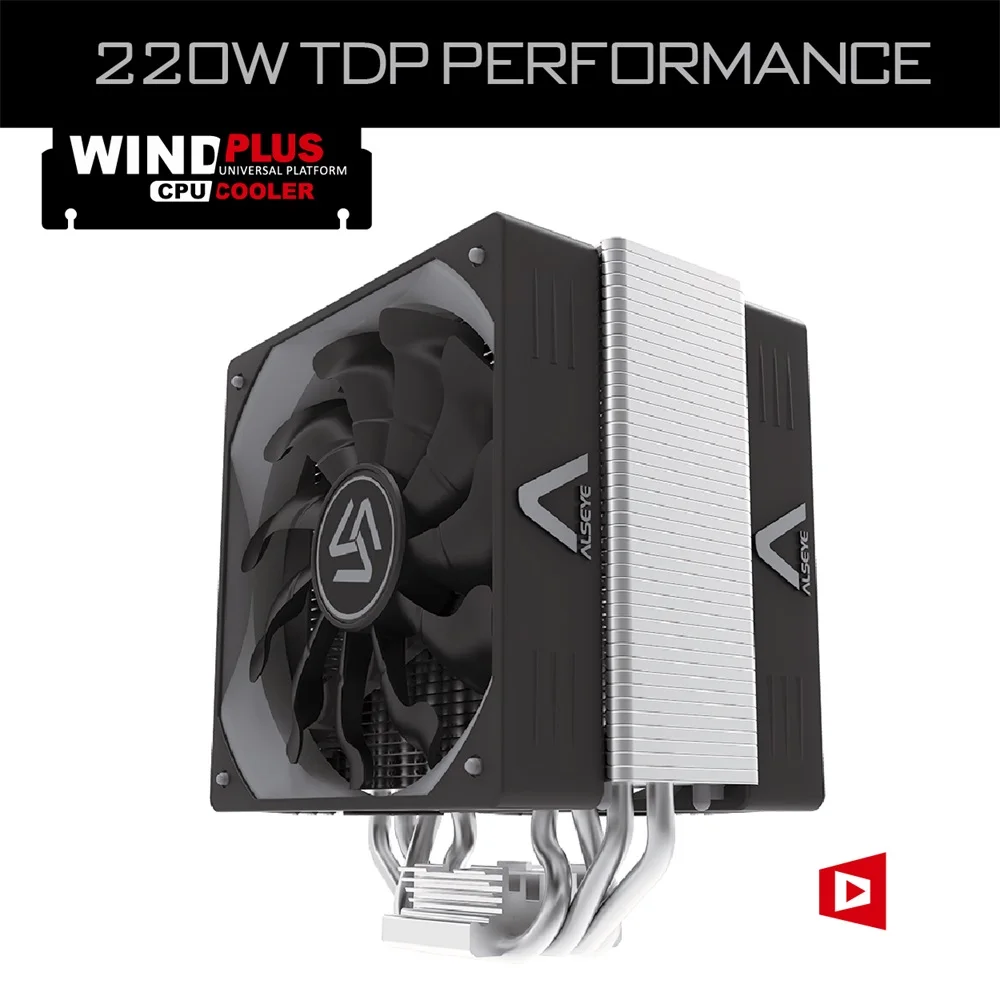 ALSEYE CPU cooler, 4 Heatpipes Dual 4pin PWM 120mm fan TDP 220W Heatsink fan radiator for LGA 2011/775/115X/AM2+/AM3+ east china sea x4 cpu radiator 4 heat pipe cpu fan 775 115x 2011 smart fan
