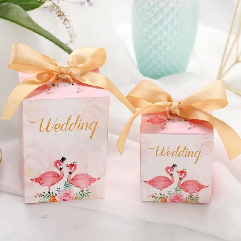 

30pcs/lot Personality Creative European Gift Box Square Printed Paper Box Wedding Party Candy Chocolate Box Wholesale
