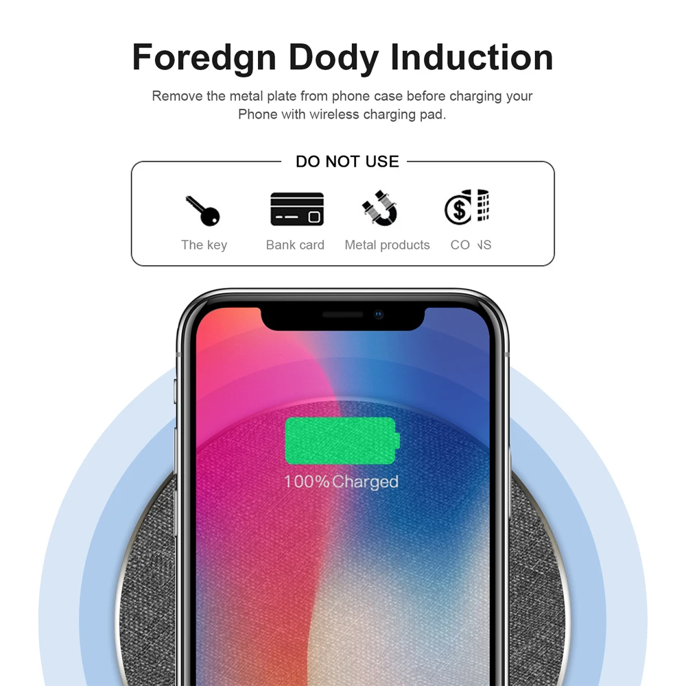 PORTEFEUILLE for Samsung qi wireless charger fast for xiaomi qi wireless charger pad chargeur induction for iphone 8 plus XS XR (6)