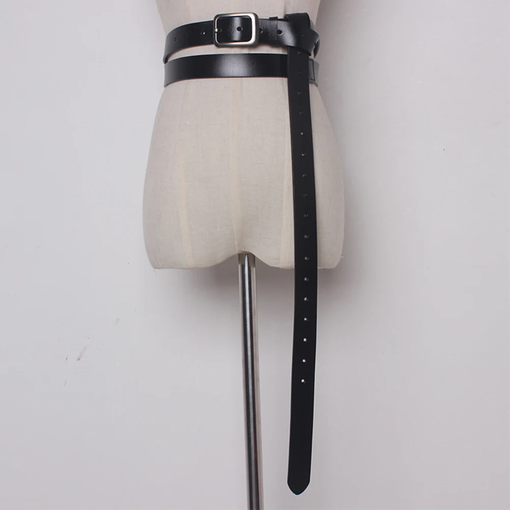 

Shirt All- Wide Clothes Accessories Durable Wear Resistant Waistband Fashion Tie-in Women Belt Artificial Leather Belt #3