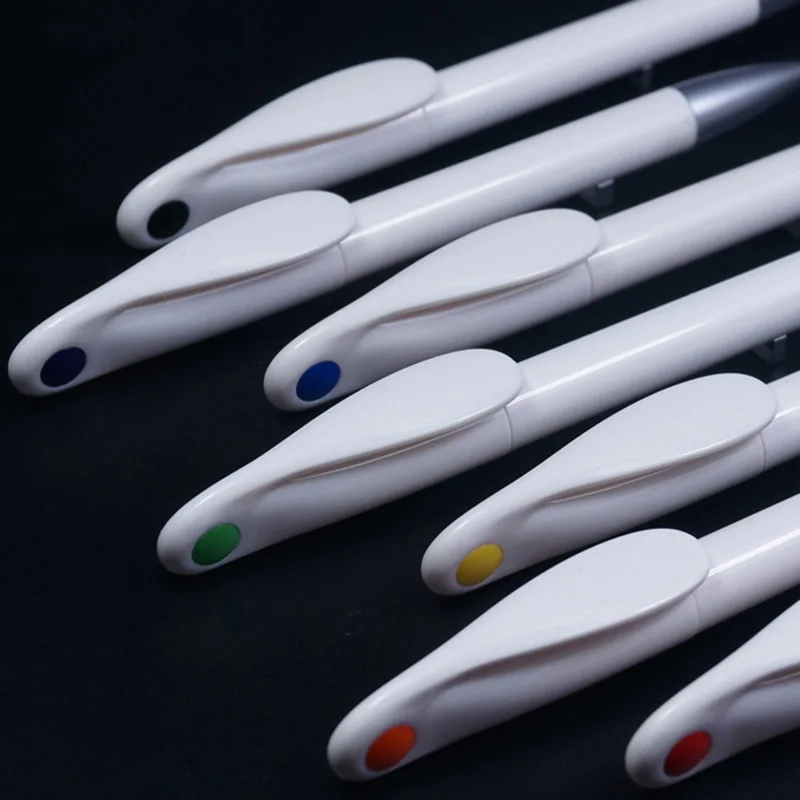 200 개/묶음 0.5mm 회전 플라스틱 젤 펜, 광고 회의 비즈니스 특수 펜, 학생 문구, 맞춤 인쇄 로고
