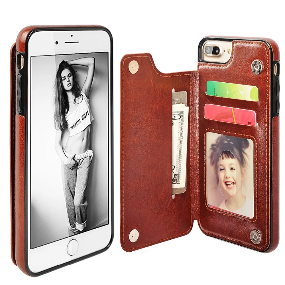 For-iPhone-6-Case-Luxury-PU-Leather-Card-Slot-Holder-TPU-Silicone-Back-Cover-Case-For