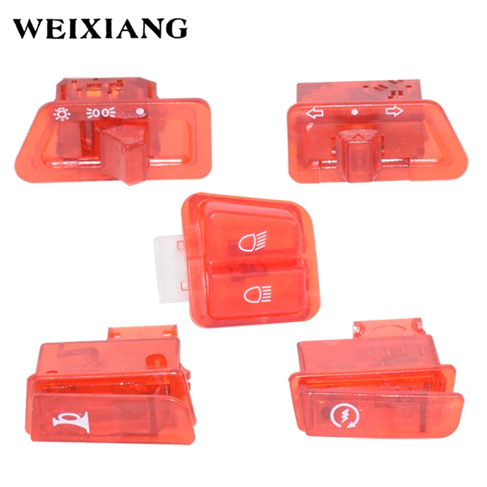5 X Motorcycle Switches Button Healight Fog Light Horn Turn Signal