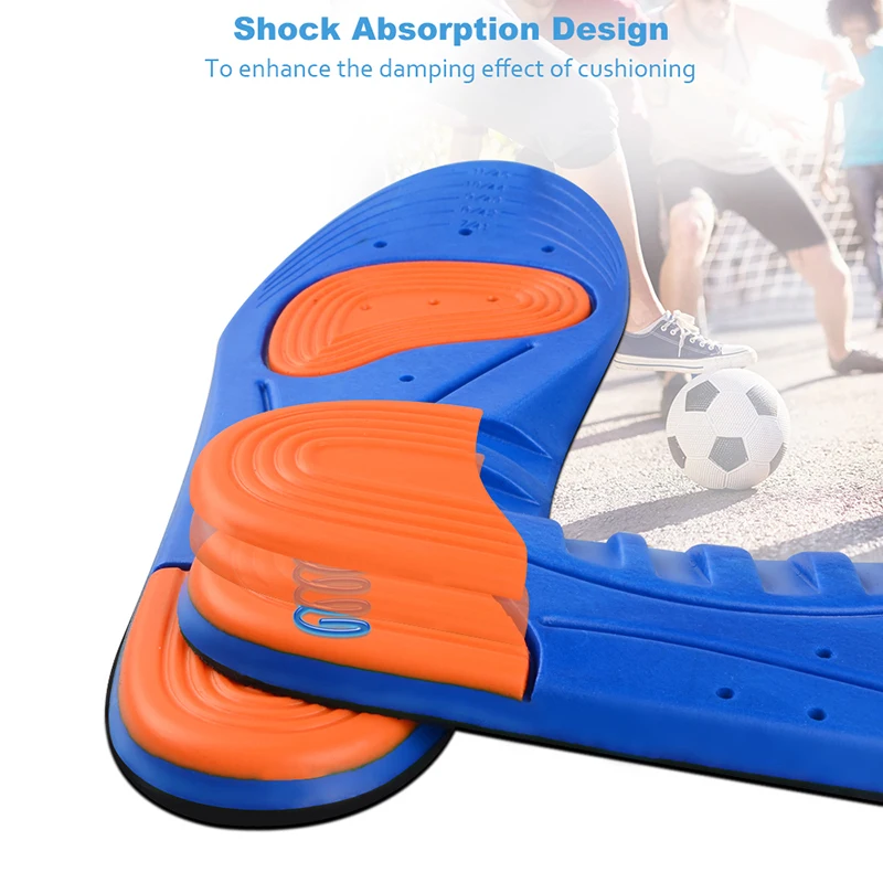 Pu Sports Insoles Pads Sole For Shoes Silicone Gel Cushion Breathable Running Men Women Shoe Inserts Heel Spur Shoe-insoles