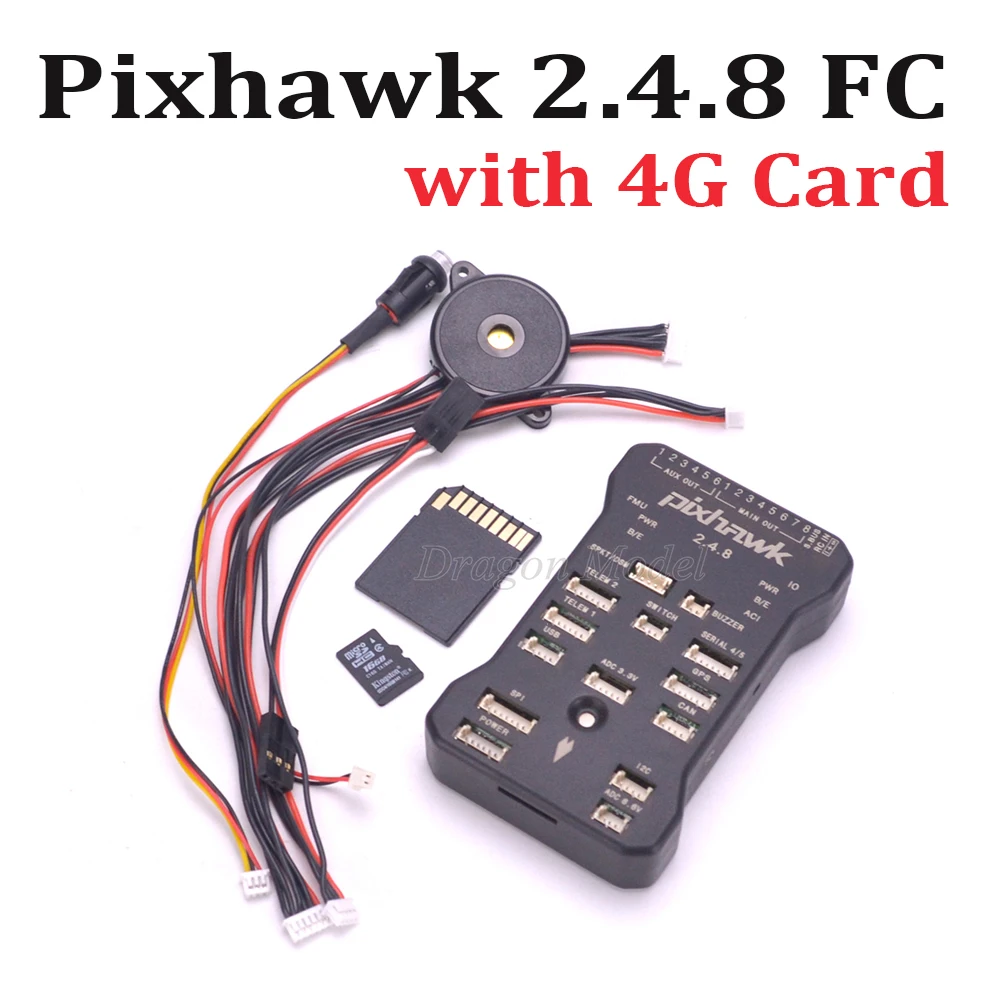 

Pixhawk PX4 Autopilot PIX 2.4.8 32 Bit Flight Controller with Safety Switch and Buzzer / 4GB Card for F450 X500 Quadcopter