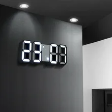 Интеллектуальный Термометр 3D светодиодный настенные часы стерео электронный цифровой будильник белая рамка/черная рамка