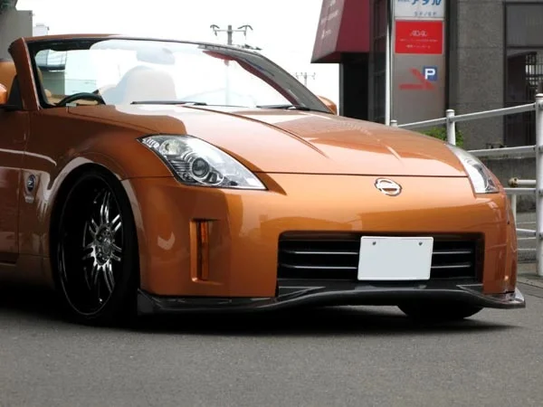 Автомобильные аксессуары для Nissan 350Z Z33 поздно модель Урс углеродного волокна GT Стиль спереди губ глянцевый Fibre бампер сплиттер под спойлер