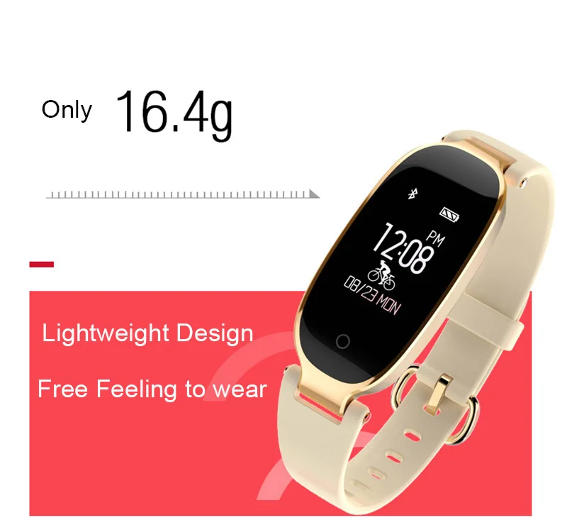 S3 Bluetooth, водонепроницаемые Смарт-часы, браслет, модные женские, дамские, монитор сердечного ритма, фитнес-трекер, умные часы для Android IOS