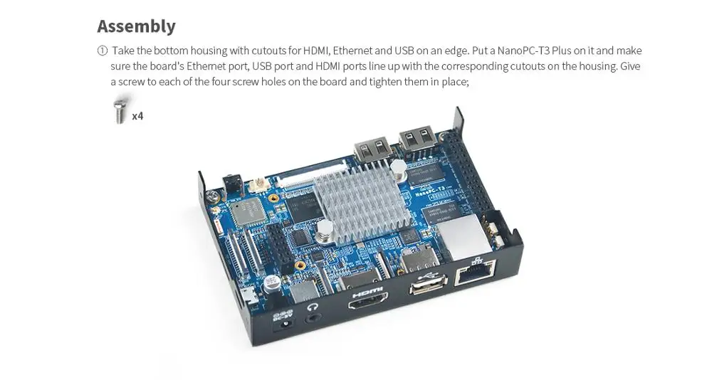 RealQvol Friendlyarm металлический корпус для NanoPC-T3 Plus быстро и легко собрать