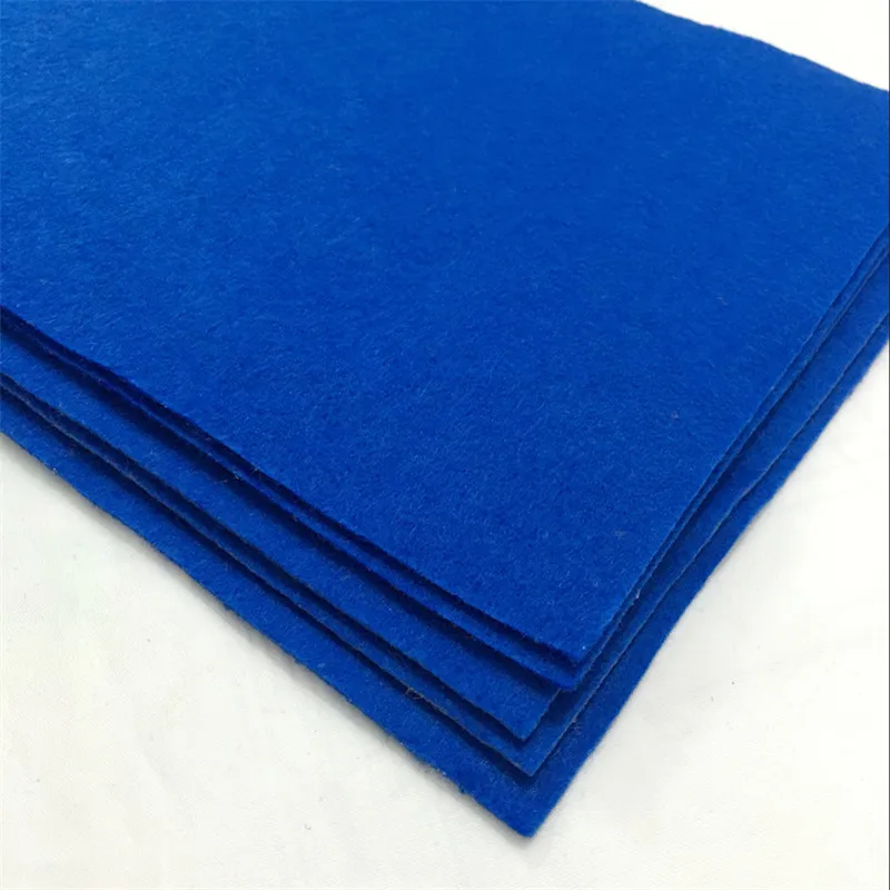 Blue Non Woven Felt Fabric Sheets Fiber Thick Kids DIY Craft Assorted Fabric Square Embroidery Scrapbooking Craft   AA8504