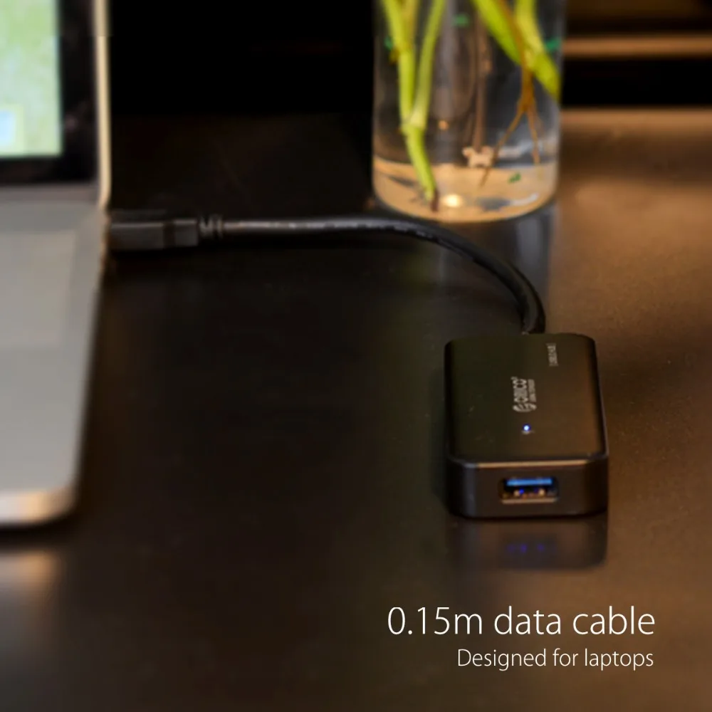 Концентратор ORICO с 4 портами USB 3 0 и поддержкой OTG длина кабеля 15 см|USB-хабы| |
