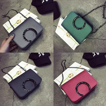 

1Pcs Vogue of new Big C shape single shoulder bag Joker jelly chain