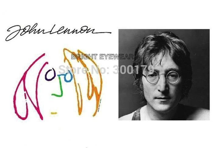 Бесплатная доставка винтажные очки с полной оправой John Lennon круглые пружинные