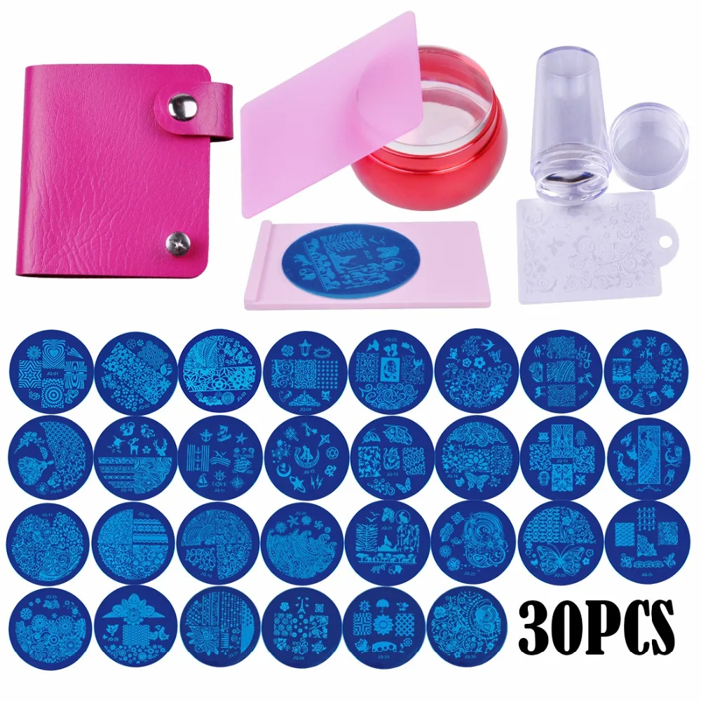 Biutee Nail Stamping Plates Set Flower Animal Pattern Nail Art Stamper & Scraper Template Image Plate Stencil Nails Tool Biutee Nail Stamping Plates Set Flower Animal Pattern Nail Art Stamper & Scraper Template Image Plate Stencil Nails Tool