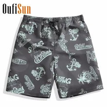 Oufisun летние новые мужские пляжные шорты брендовые пляжные шорты для серфинга Бермуды мужские цветные сетчатые плавки мужские