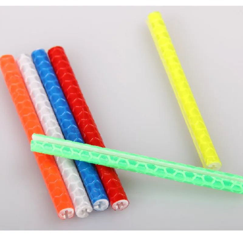 Best 12Pcs/Lot Bicycle Mountain Bike Riding Wheel Rim Spoke Mount Clip Tube Warning Light Strip Reflector Reflective Outdoor 75mm 12