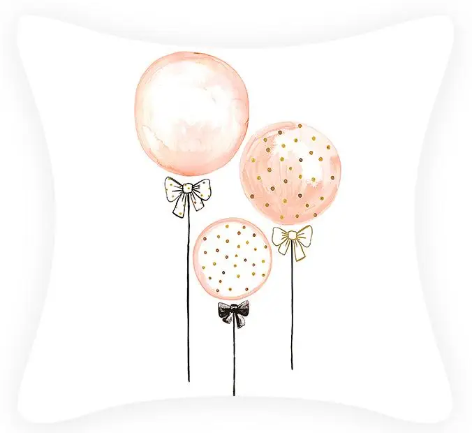 2 стороны печати розовый украшения геометрический Фламинго Чехлы минималистский декоративный шар перо ананас нордическая подушка случае - Цвет: 11