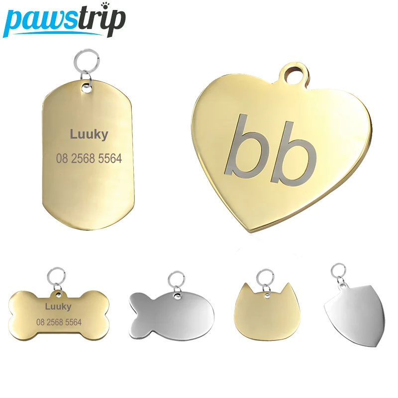 pawstrip Anti lost Dog ID Tag Customized Dog Tag For Dogs Phone Name Cat Tag font