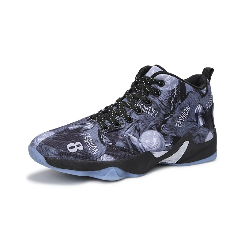 

Basketball Shoes Fall 2019 High Quality Leather yellow sneakers men Outdoor Skid-proof Training women Student Shoes size35-46