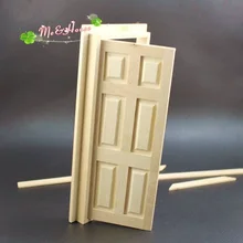 Мини кукольный домик мини-мебель модель белый diy Простые деревянные двери с линиями