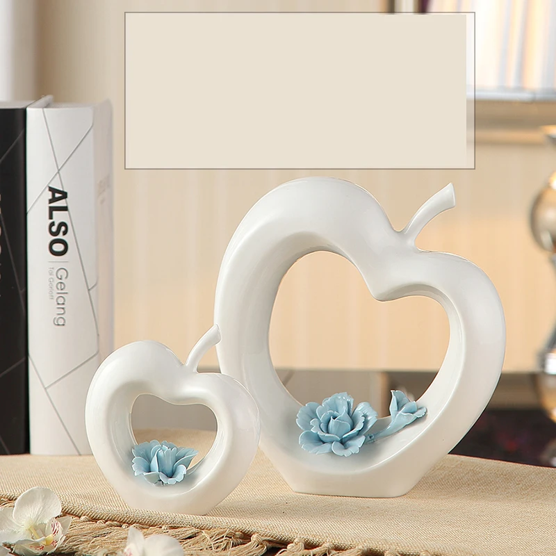 Современное домашнее украшение, керамическое s Love Apple, креативное украшение комнаты, гостиная, винный шкаф, ТВ, ковчег, керамическое украшение