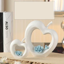 Современное домашнее украшение, керамическое s Love Apple, креативное украшение комнаты, гостиная, винный шкаф, ТВ, ковчег, керамическое украшение