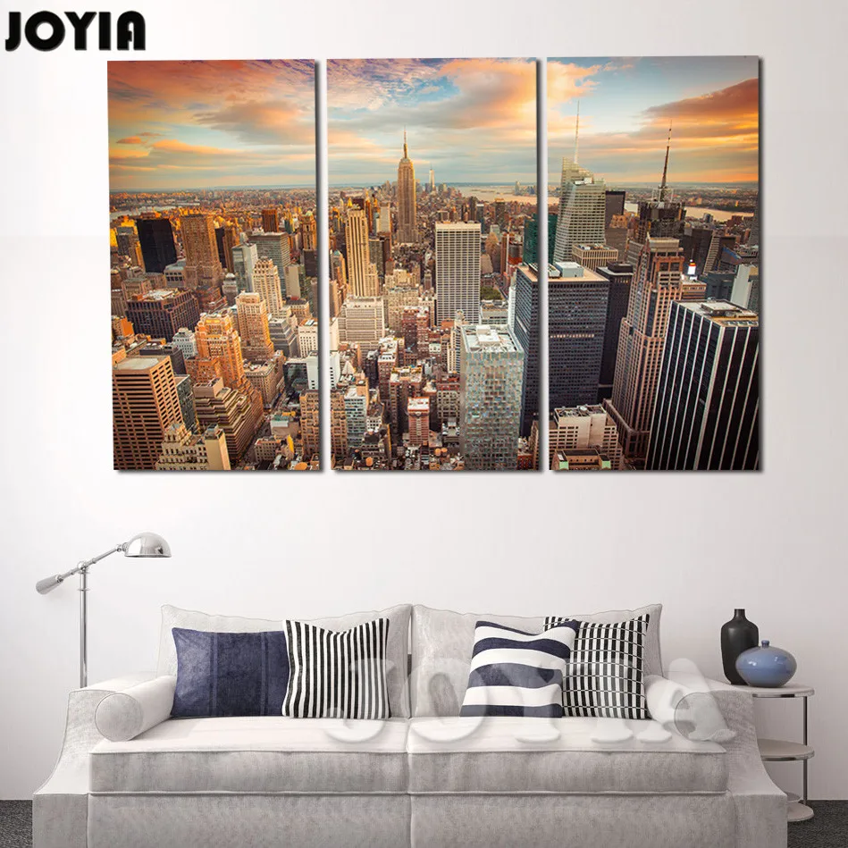 Buy Large Modern City Wall Painting New York Sundown