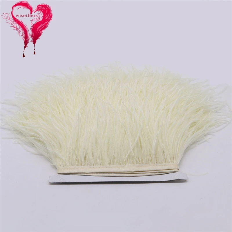 18 beige ostrich feather fringe 1