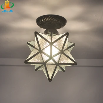 

12" Diamond Star Shape Flush Mount Ceiling Light Hanging Lighting Lamp use E26 Light Bulb for Indoor Lighting Restaurant Barn
