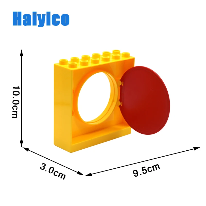 Креативная игровая площадка большие строительные блоки кирпичи качели слайд-лестница аксессуары для трубопроводов совместимые Duplo Детские DIY игрушки набор подарок - Цвет: yellow Pipe outlet