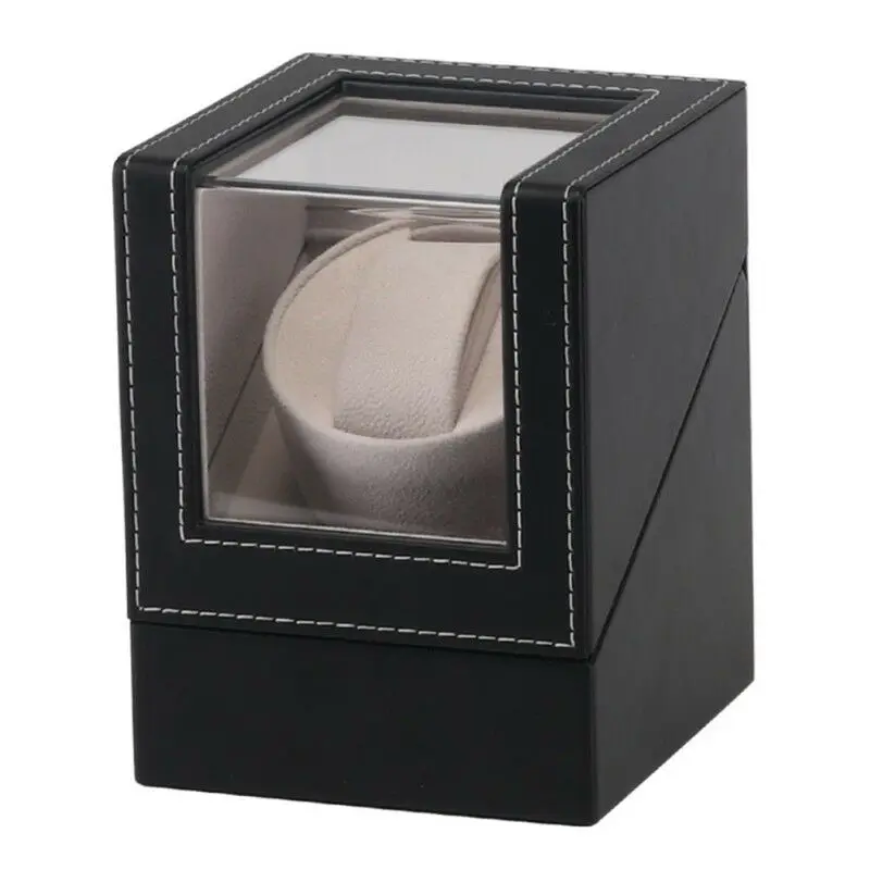 Высококачественные одиночные автоматические заводчики часов коробка дисплей кожа часы Органайзер чехол подарки коробки для часового завода черный дисплей коробка