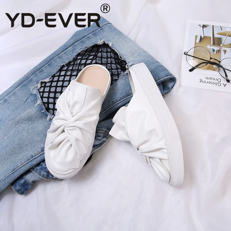 

YD-EVER women Casual Shoes leather sneakers spring autumn summer slippers flower fashion flats