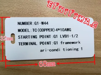 

cable marker label pvc signage custom print 32mm*68mm*400 PCS For communication power equipment cable marking cable labeling