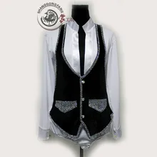 Новые мужские туфли для латинских танцев костюмы Длинные рукава латинские танцы рубашки для мужчин конкурс латиноамериканских танцев рубашки S-3XL F61