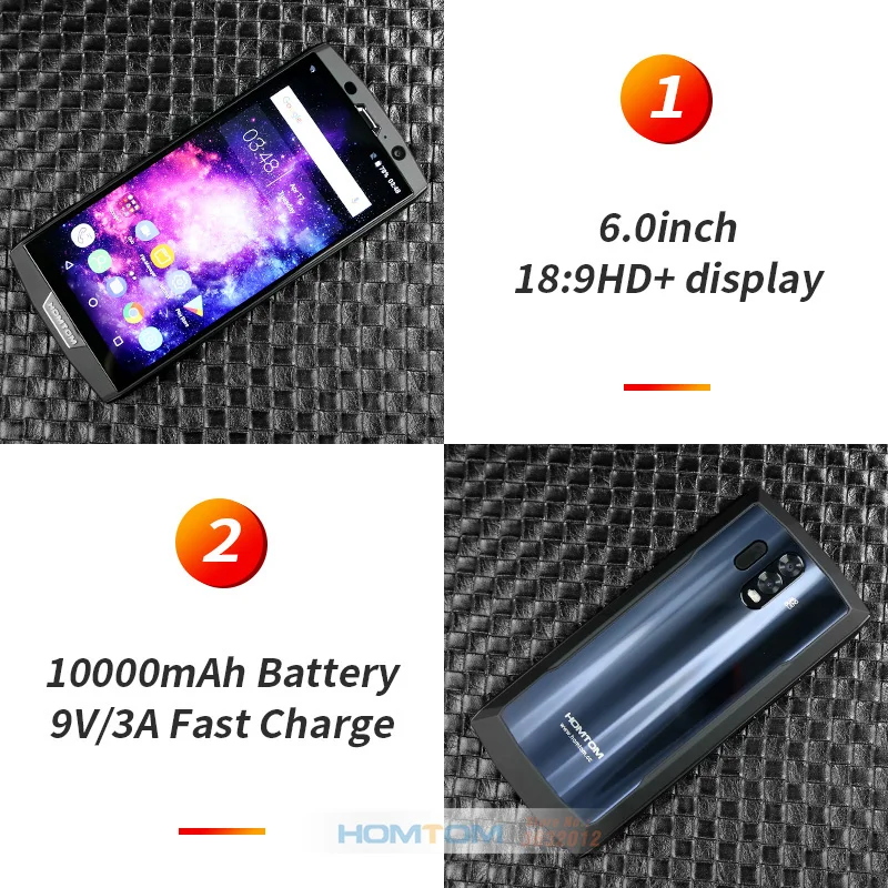 HOMTOM HT70 6 0 &quotHD + 18:9 экран смартфон MTK6750T Восьмиядерный 4G ram 64G rom 10000 mAh аккумулятор 16MP