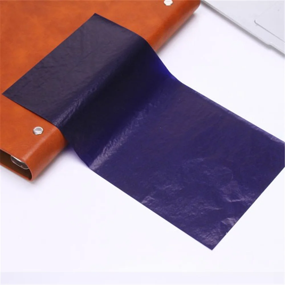 100pcs/box Blue Carbon Stencil Transfer Paper Double Sided Hand Pro Copier Tracing Hectograph Repro 22x8.5cm