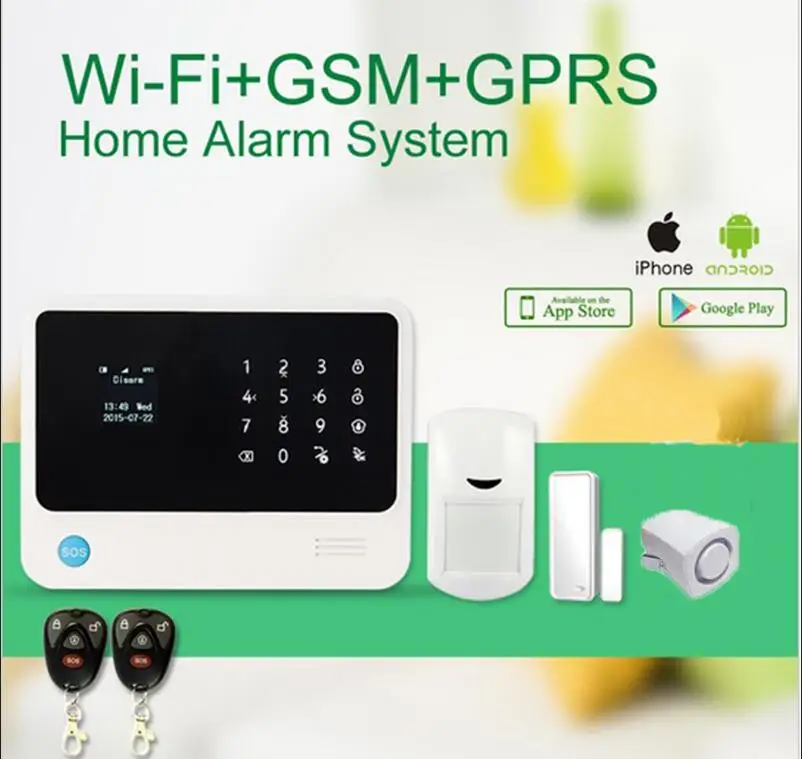 G90B plus WIFI GSM alalrm system Touch keypad IOS Android