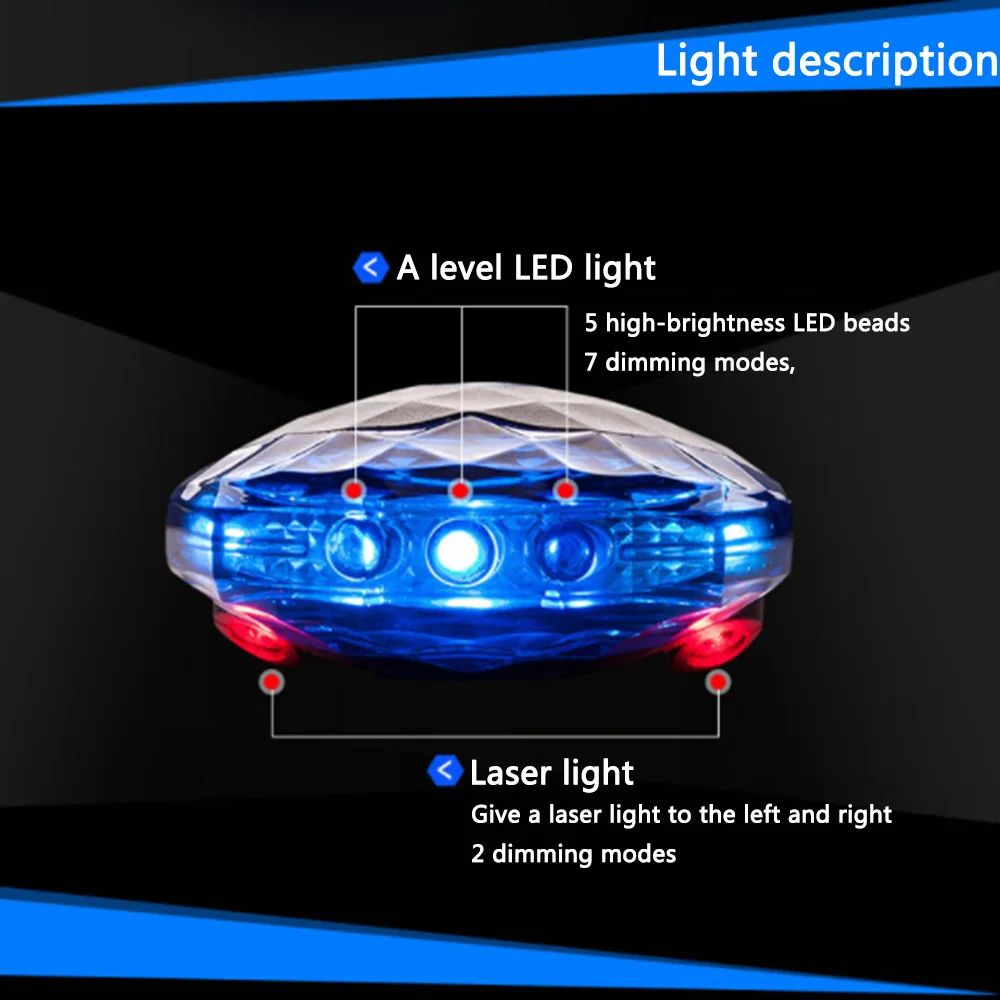 Diamond велосипед хвост свет Предупреждение безопасный задний фонарь светодиодный 7 мигать красным и синим задний фонарь для велосипеда с возможностью перезарядки