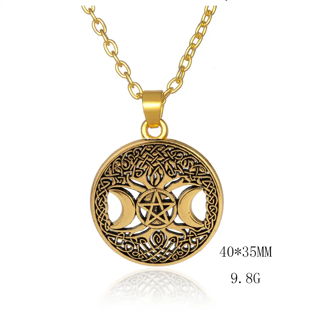 Fishhook Wicca Collar con colgante de Talism/án con forma de Pent/áculo de Solom/ón para Invisibilidad