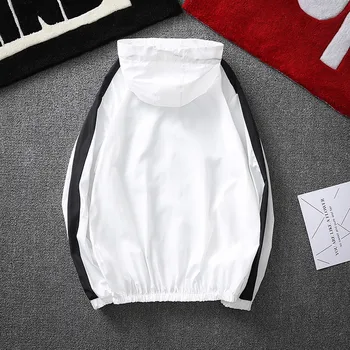 

Men's jacket casual fashion hooded men jackets stitching hip hop wild youth Coat 2019 autumn summer new large size windbreaker