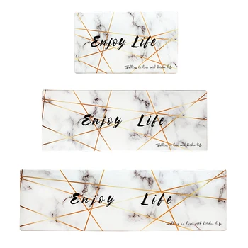 

Ins Kitchen PVC Foam Leather Comfort Anti Fatigue Rubber Rug Machine Washable Non Skid Waterproof Laundry Room Rugs Floor Mat