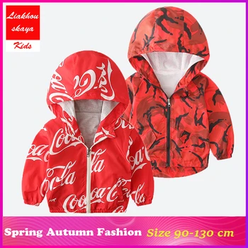

Liakhouskaya 18 Style New Spring 2019 Kids Hoodies Cartoon Print Windbreaker Jacket Baby Newborn Infant Coats Jackets For Boys