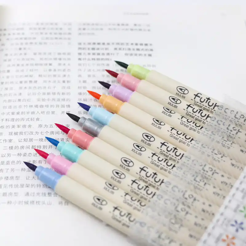 10 pcs Future color touch write Fabric brush pen Color Calligraphy