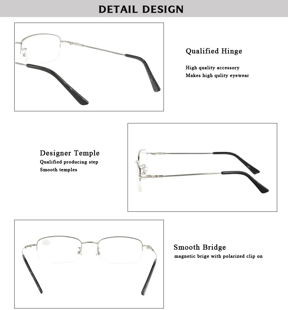 SPITOIKO легкие удобные металлические очки для чтения половина обода по рецепту для чтения очки+ 100~+ 400 218
