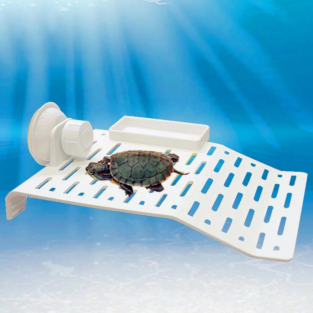 

Practical ABS Plastic Turtle Float Decoration Bask Platform Strong Suction Cup Design Turtle Aquarium Float Decoration