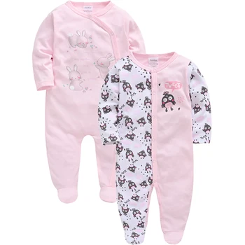 

2019 100%Cotton Newborn Baby Girl Clothes 3 6 9 12M Lovely Cartoon Full Sleeve Autumn Infant ropa bebe Girls Jumpsuit 2pcs/set